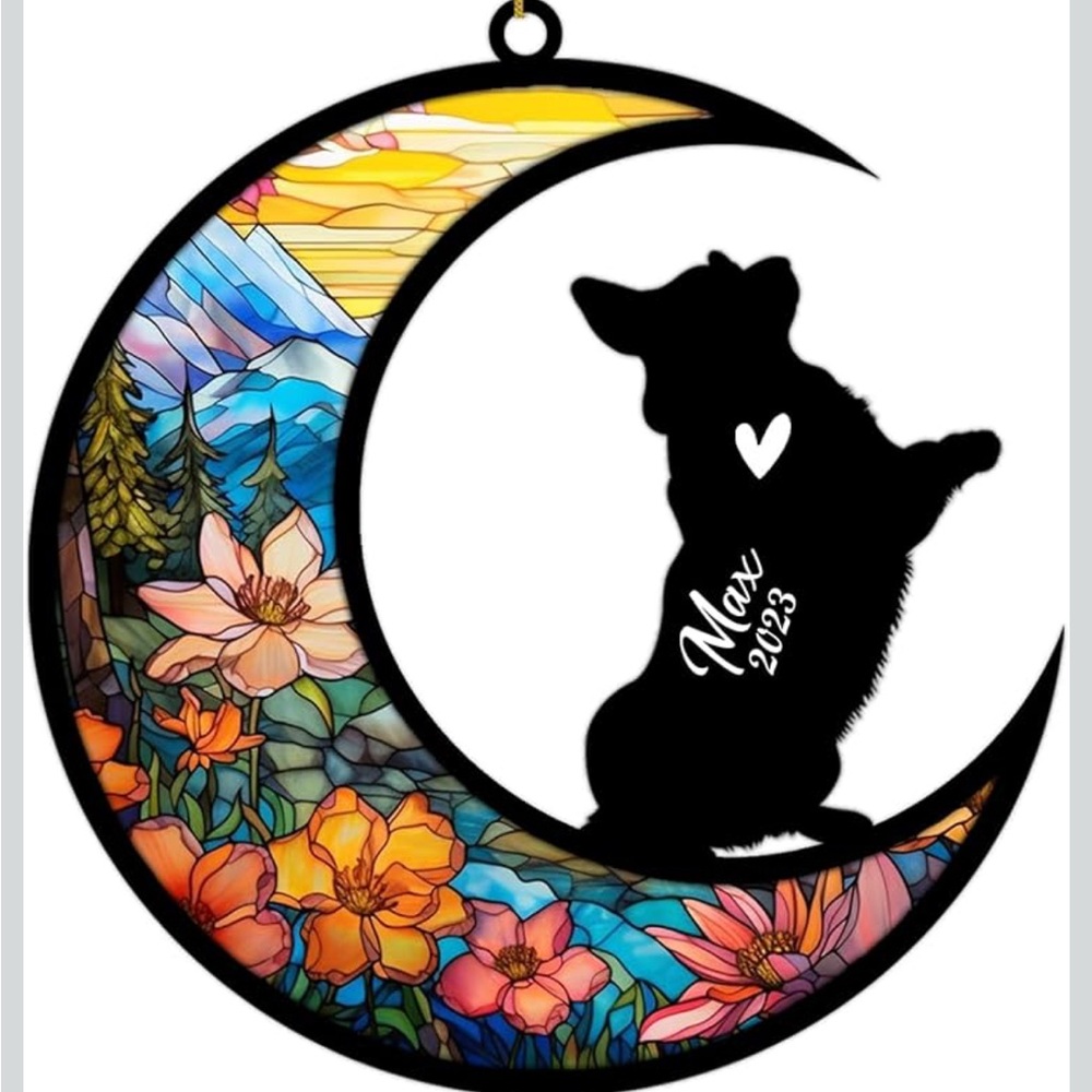 NIB Corgi Memorial Suncatcher - For Personalization - Picture 3 of 6